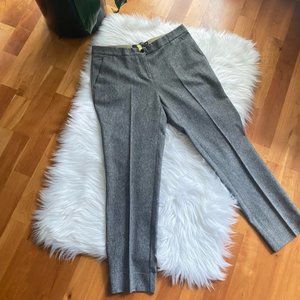 ETRO Gray Wool Mid Rise Trousers Pants